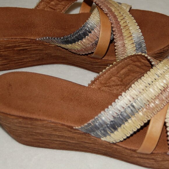 Italian Shoemakers, Wildflower Platform Wedge Slide Sandals Women EU 40 (US 9) - Picture 9 of 13